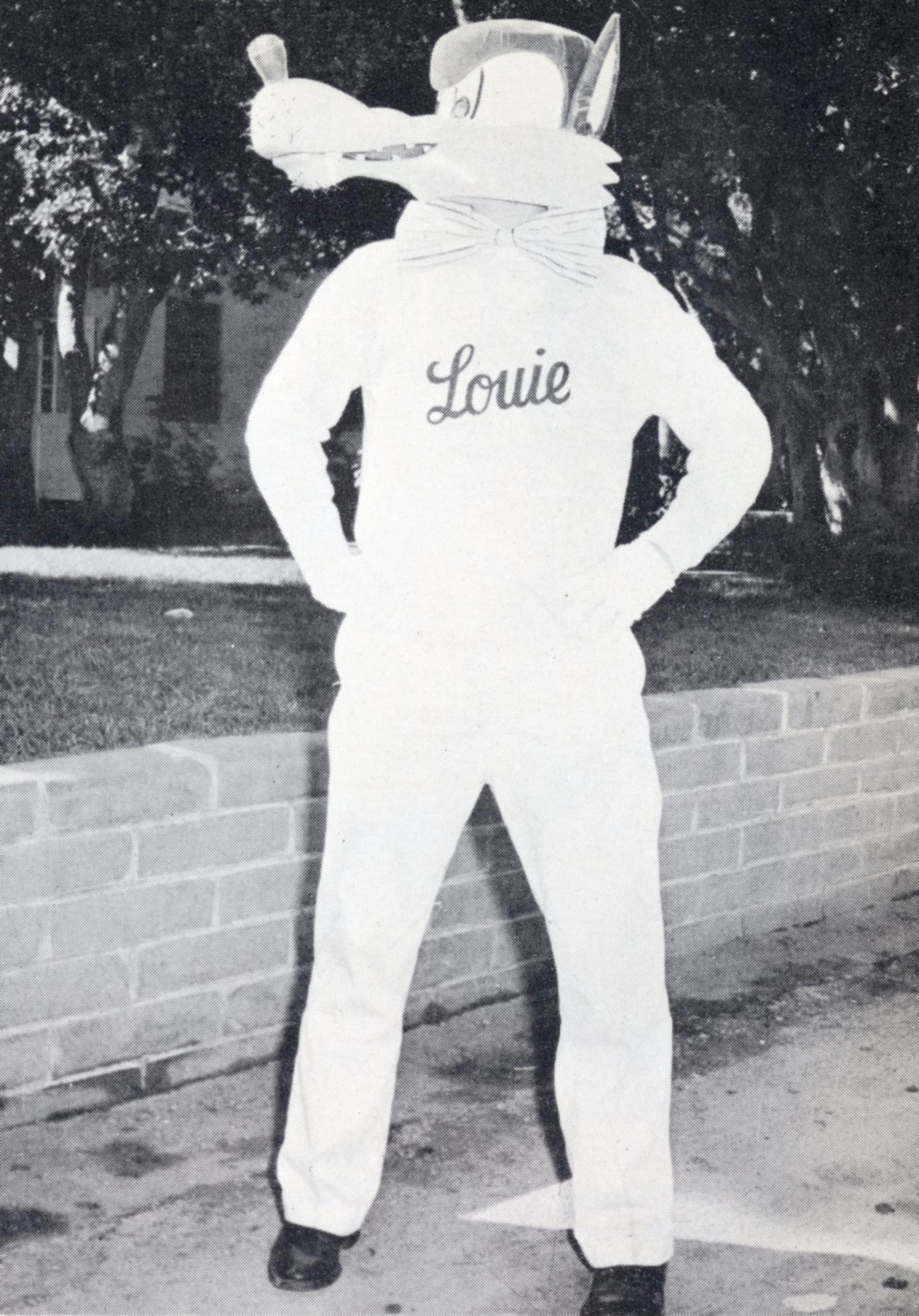 Photo of Louie the Lobo El Paisano yearbook 1956