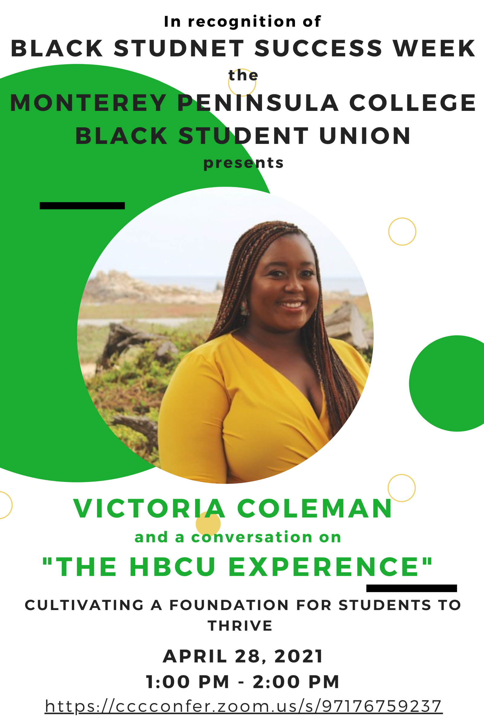 Flyer for The HBCU Experience