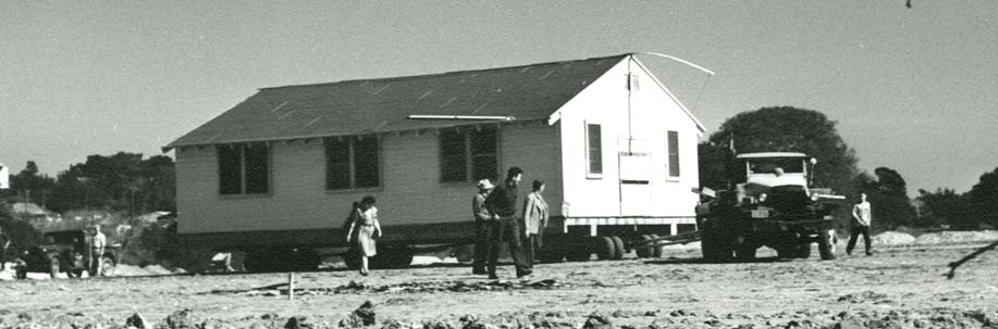 1947 Temporary buildings brought to campus