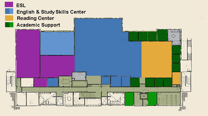 Map of the first floor of the LTC