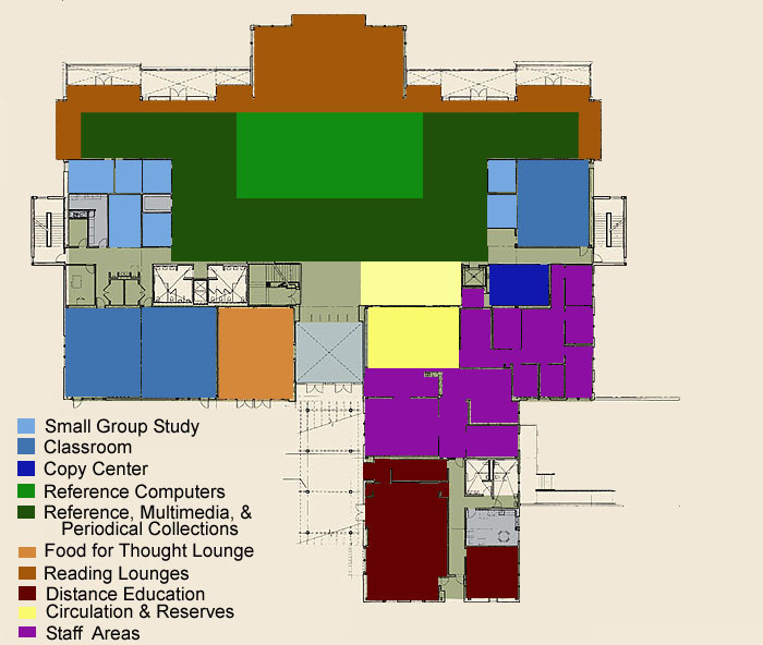 Map of the second floor of the LTC