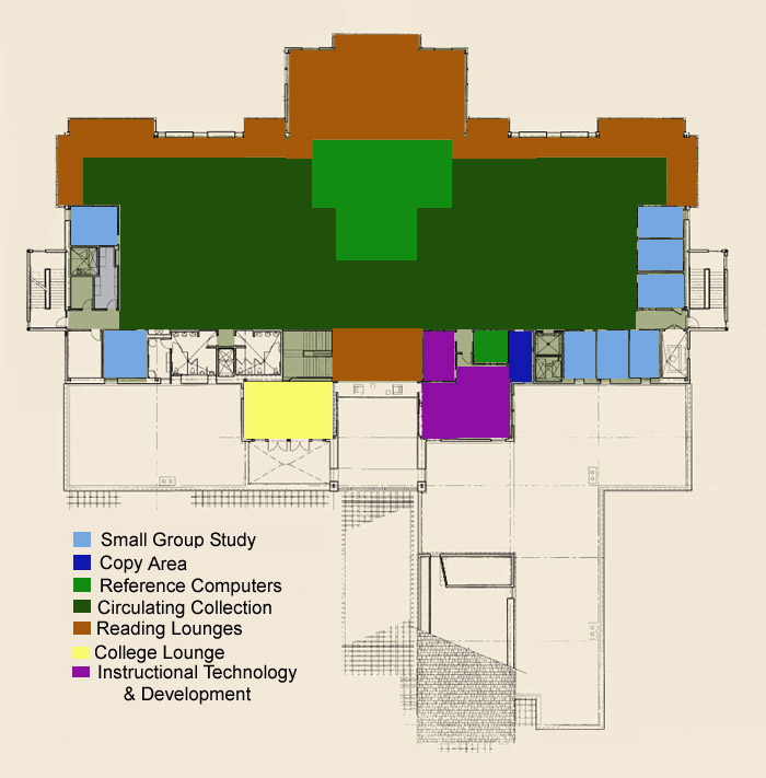 Map of the third floor of the LTC