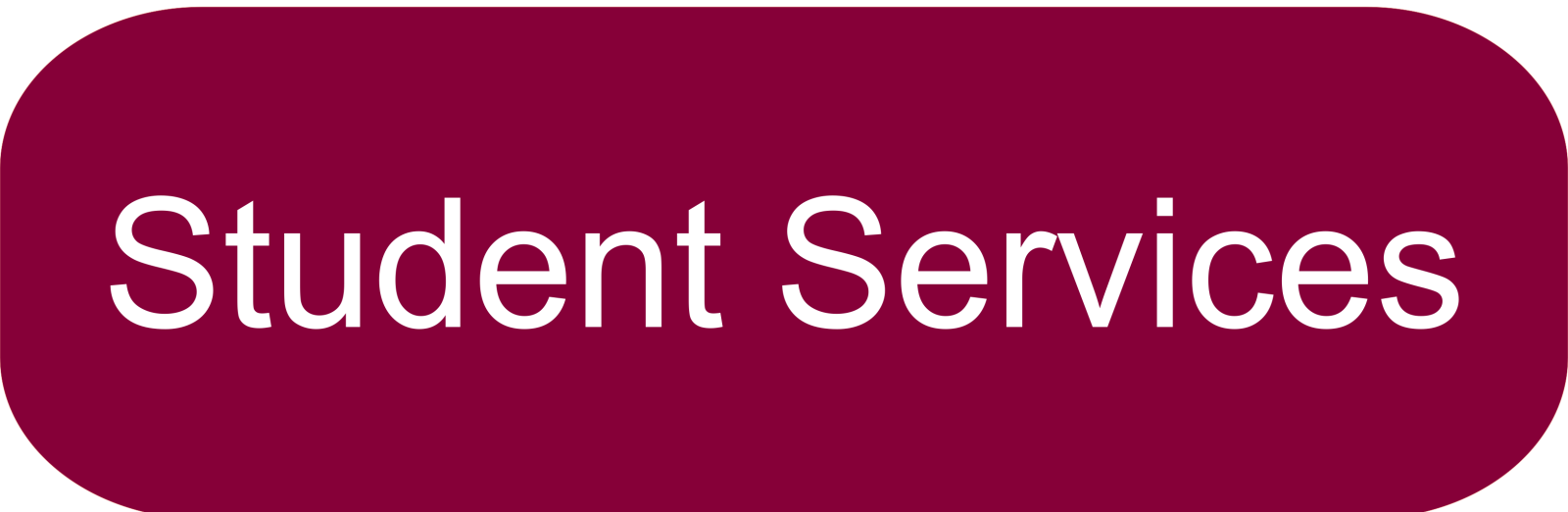 MPC Maroon colored oval with rounded edges that has the words "Student Services" centered in white text.  Clicking this button will open the page that outlines student services information and support available at the Marina Education Center.