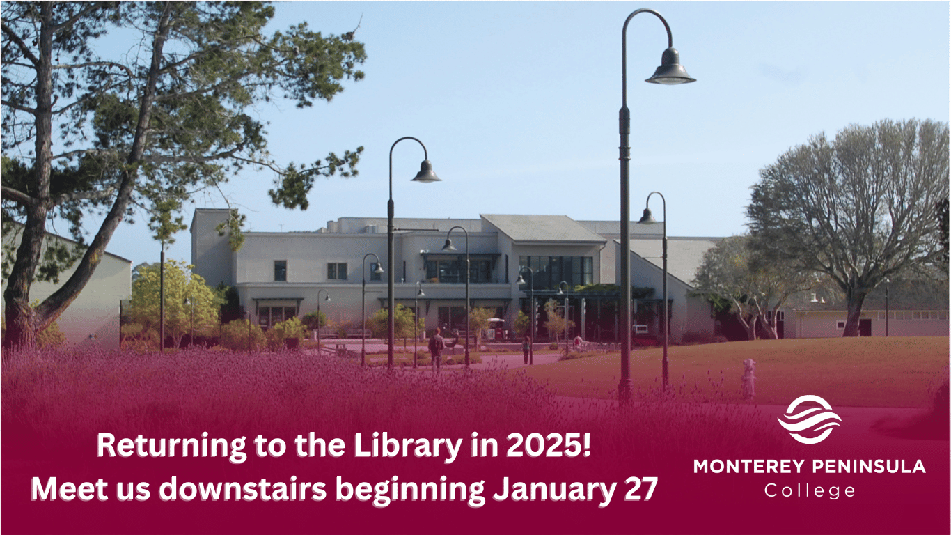 Returning to the Library in Spring 2025! Meet us downstairs beginning January