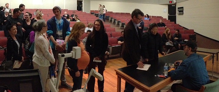 MPC Guest Author Christopher Moore Signing books on campus